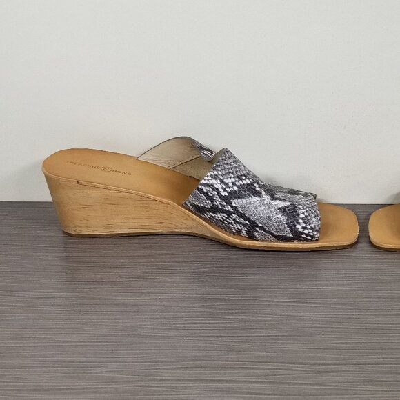 Treasure & Bond Valerie Wedge Slide Sandal, Python Print, Womens Size 8.5 M - Picture 7 of 13